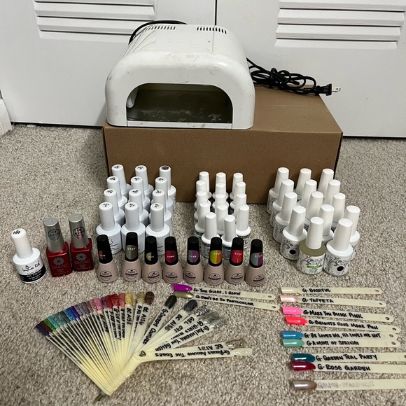 Other - Huge Bundle! Gel Nail Polish With UV Light